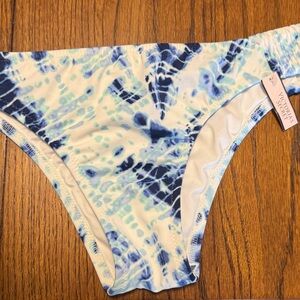 Victoria's Secret Blue Tie-Dye Bikini Bottom NEW W TAGS